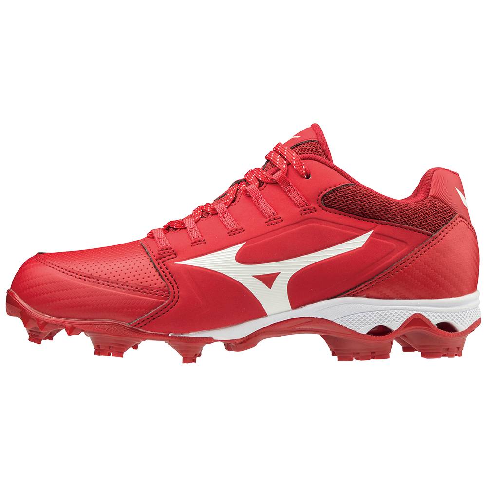 Womens Mizuno 9-Spike Advanced Finch Elite 4 TPU Molded Softball Cleats Red/White Philippines (MZIYS